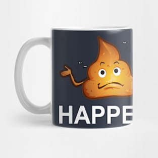 Shit Happens Poop Emoji Mug